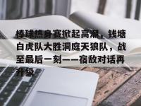 PG国际-棒球热身赛掀起高潮，钱塘白虎队大胜洞庭天狼队，战至最后一刻——宿敌对话再升级的简单介绍